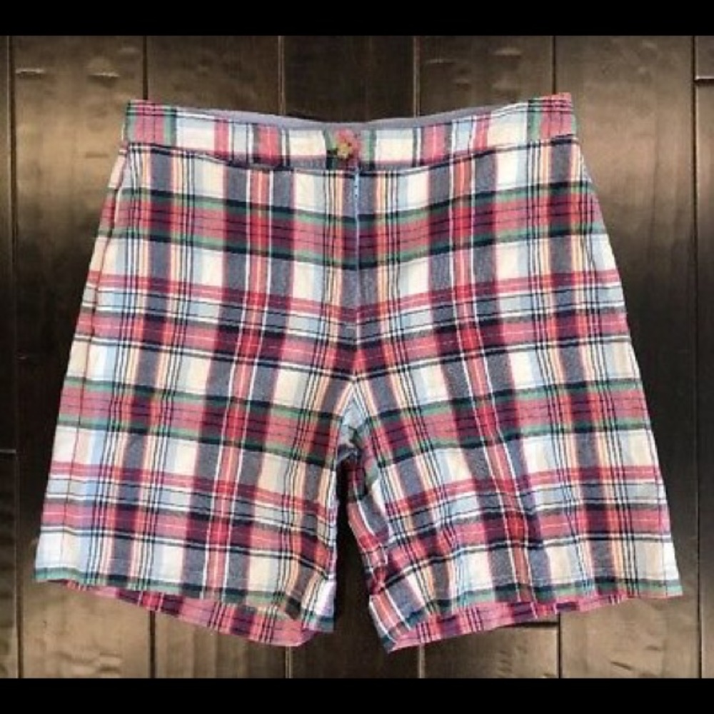Tommy Hilfiger Plaid flat front shorts